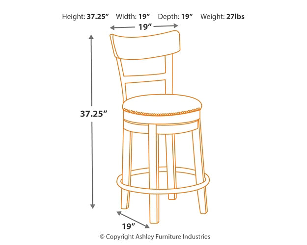 Ashley Express - Pinnadel UPH Swivel Barstool (1/CN)