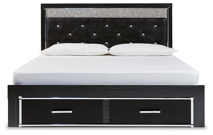 Kaydell  Upholstered Panel Storage Platform Bed