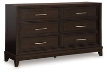 Load image into Gallery viewer, Neymorton Queen Upholstered Panel Bed with Dresser
