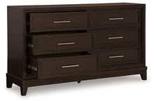 Load image into Gallery viewer, Neymorton Queen Upholstered Panel Bed with Dresser
