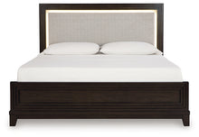 Load image into Gallery viewer, Neymorton Queen Upholstered Panel Bed with Dresser
