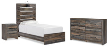 Load image into Gallery viewer, Drystan Twin Panel Bed with Dresser and Nightstand
