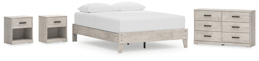 Ashley Express - Shawburn Queen Platform Bed with Dresser and 2 Nightstands