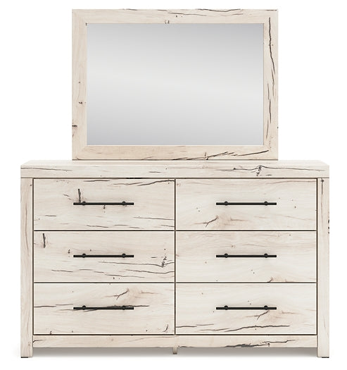 Lawroy Full Panel Bed with Mirrored Dresser and Nightstand