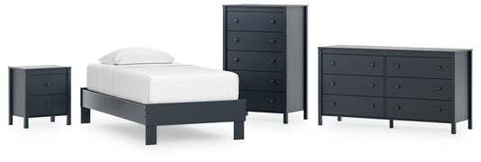 Ashley Express - Simmenfort Twin Platform Bed with Dresser, Chest and Nightstand