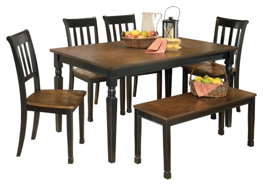 Ashley Express - Owingsville Dining Table and 4 Chairs and Bench