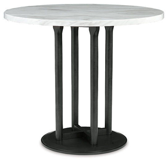 Ashley Express - Centiar Counter Height Dining Table and 4 Barstools