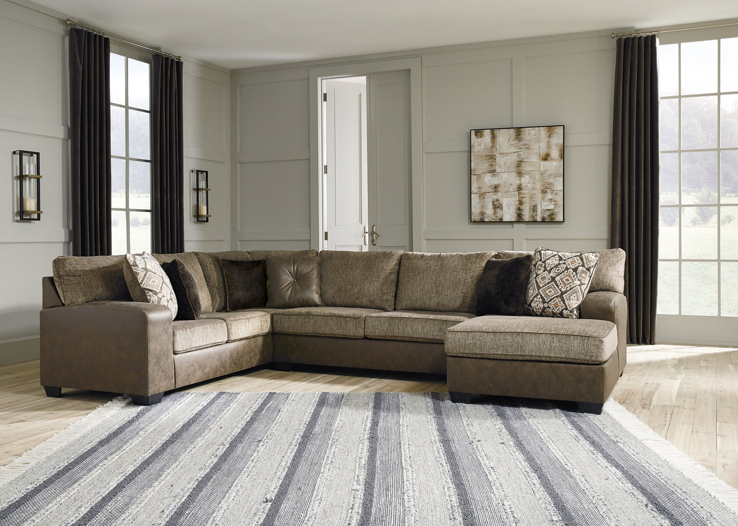 Abalone 3-Piece Sectional with Chaise