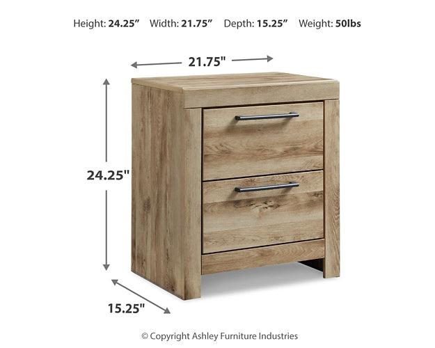 Hyanna Twin Panel Bed with Storage with Mirrored Dresser, Chest and 2 Nightstands