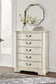 Arlendyne King Upholstered Bed with Mirrored Dresser and Chest